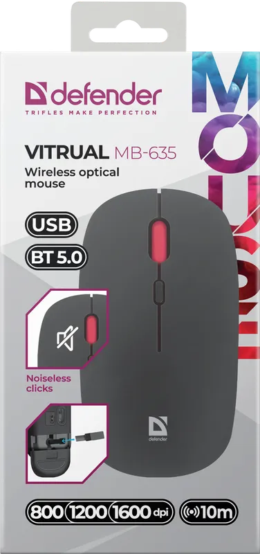 Defender - Juhtmeta optiline hiir Vitrual MB-635