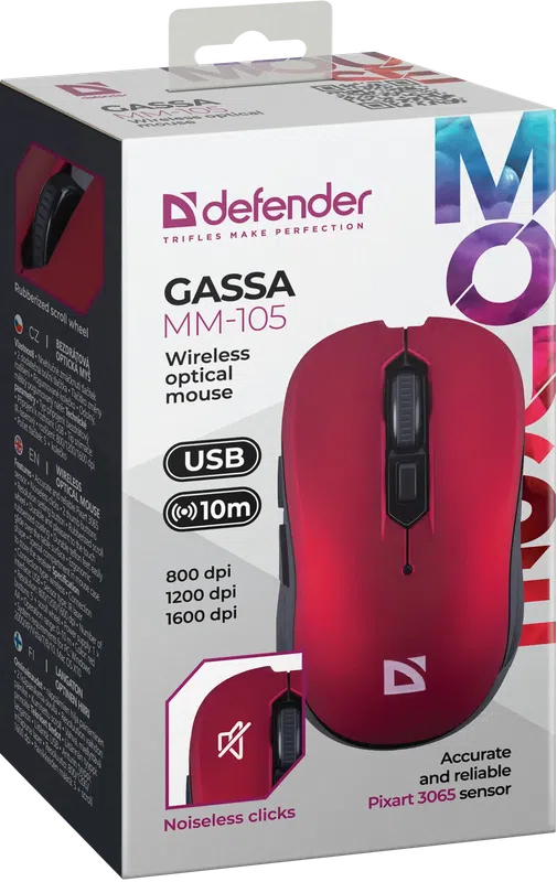 Defender - Juhtmeta optiline hiir Gassa MM-105
