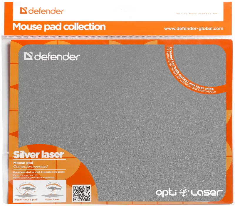 Defender - Hiirepadi Silver opti-laser