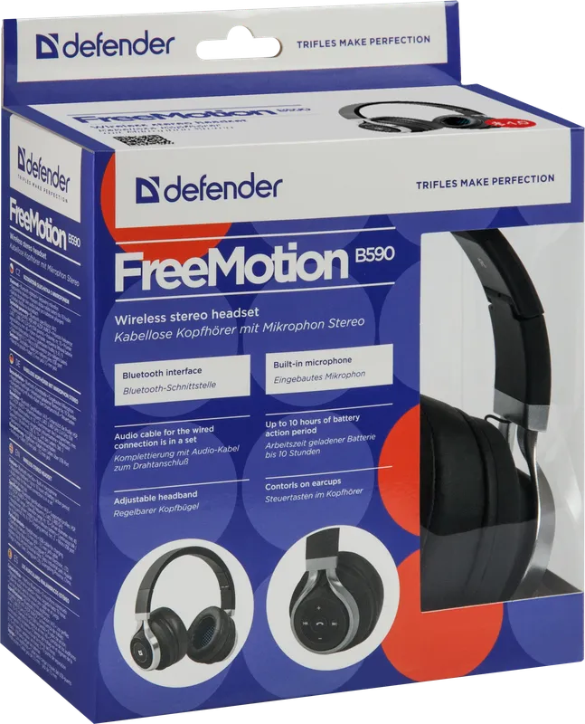 Defender - Juhtmeta stereopeakomplekt FreeMotion B590