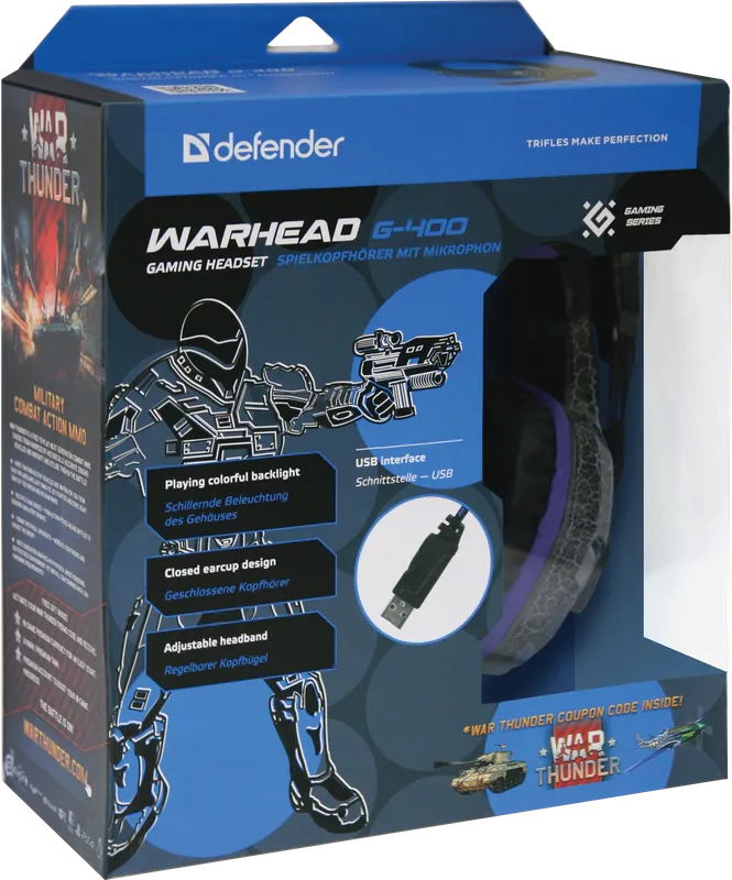 Defender - Mängupeakomplekt Warhead G-400
