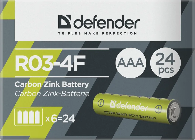 Defender - Tsink-süsinik aku R03-4F