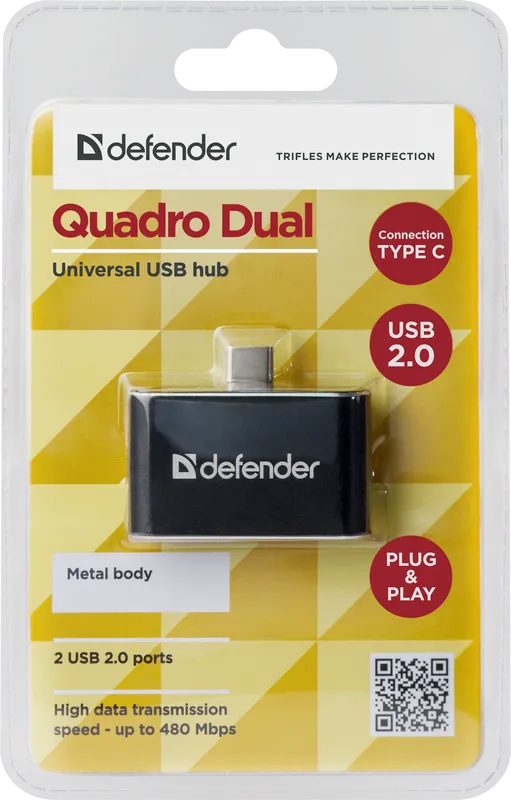 Defender - Universaalne USB-jaotur Quadro Dual
