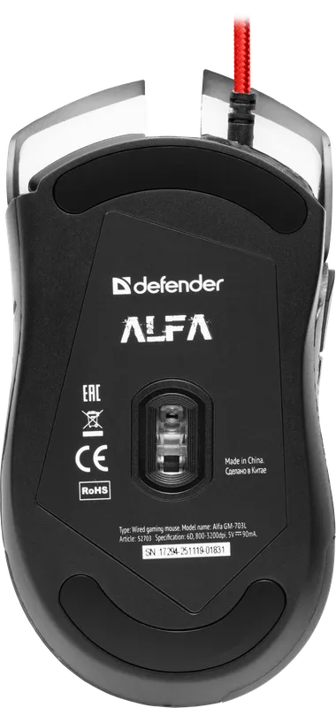 Defender - Juhtmega mänguhiir Alfa GM-703L