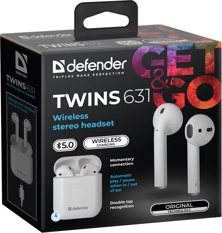 Defender - Juhtmeta stereopeakomplekt Twins 631