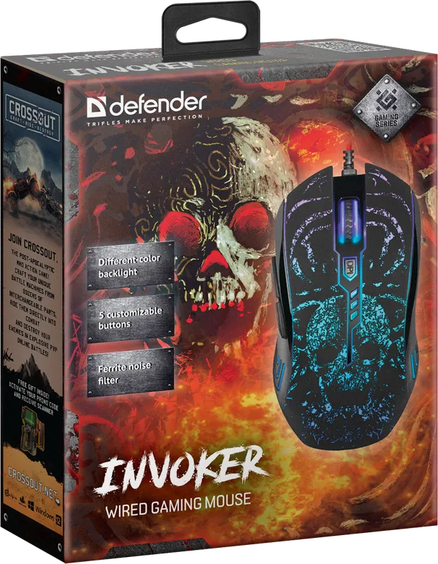 Defender - Juhtmega mänguhiir InvokerGM-947