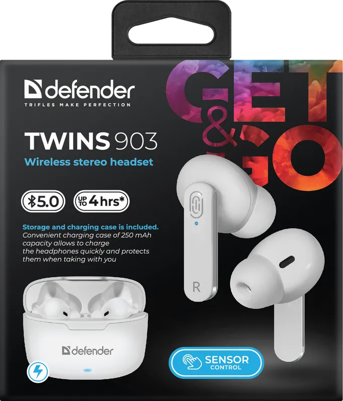 Defender - Juhtmeta stereopeakomplekt Twins 903