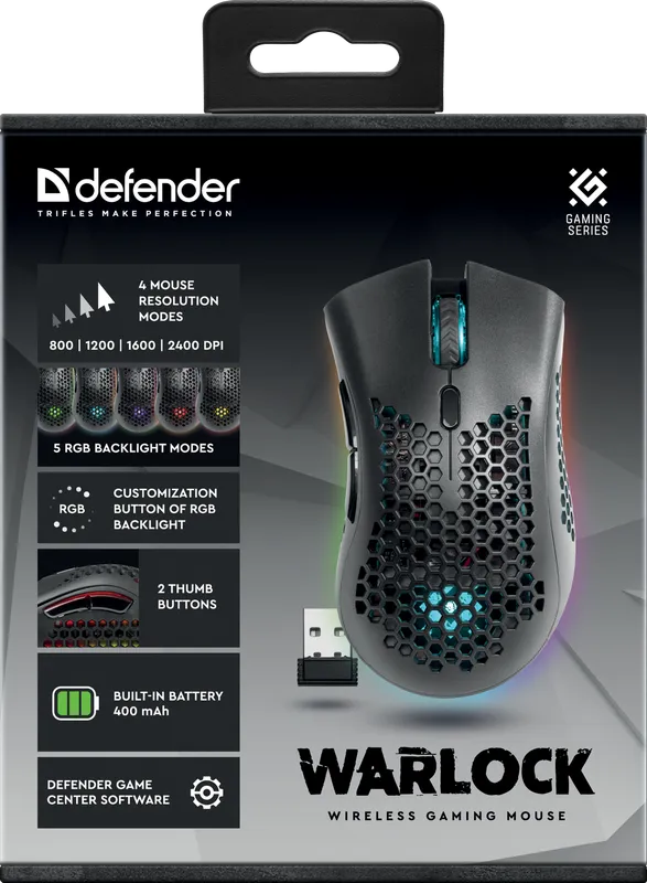 Defender - Juhtmeta mänguhiir Warlock GM-709L
