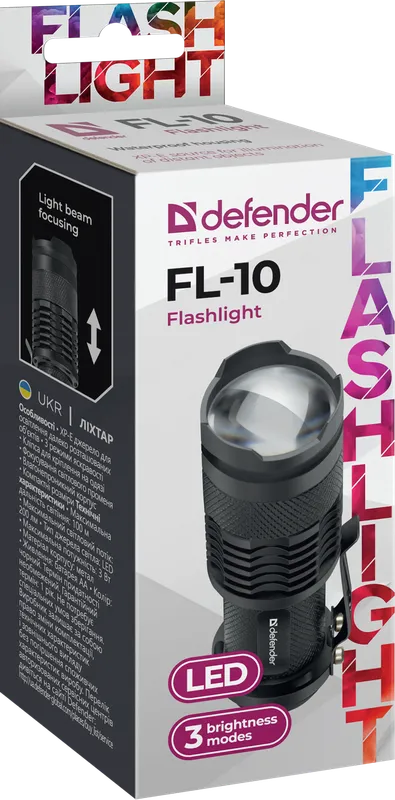 Defender - Taskulamp FL-10, XP-E, 3 modes