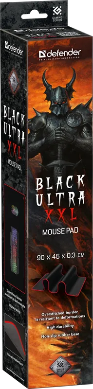 Defender - Mängu hiirematt Black Ultra XXL