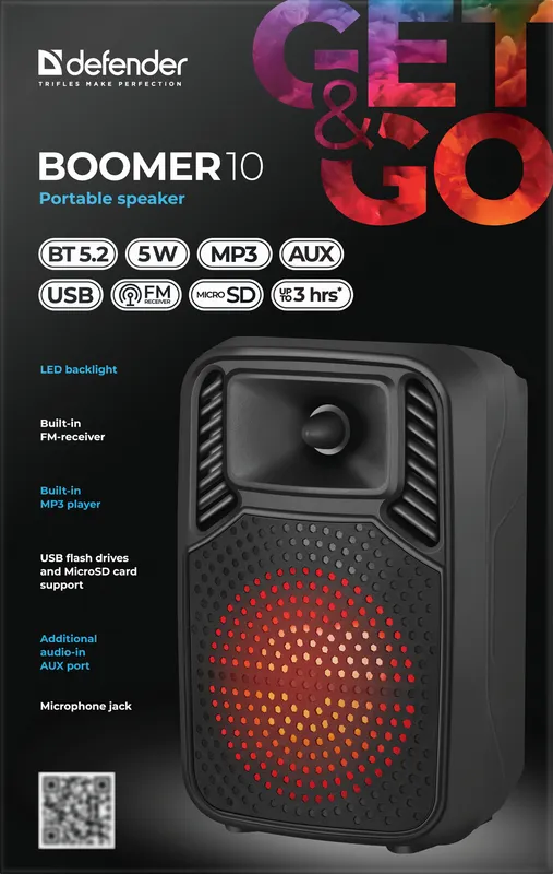 Defender - Kaasaskantav kõlar Boomer 10