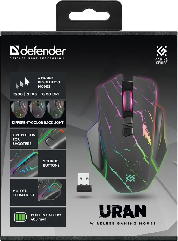 Defender - Juhtmeta mänguhiir Uran GM-503