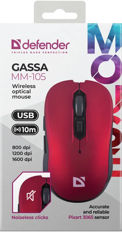 Defender - Juhtmeta optiline hiir Gassa MM-105