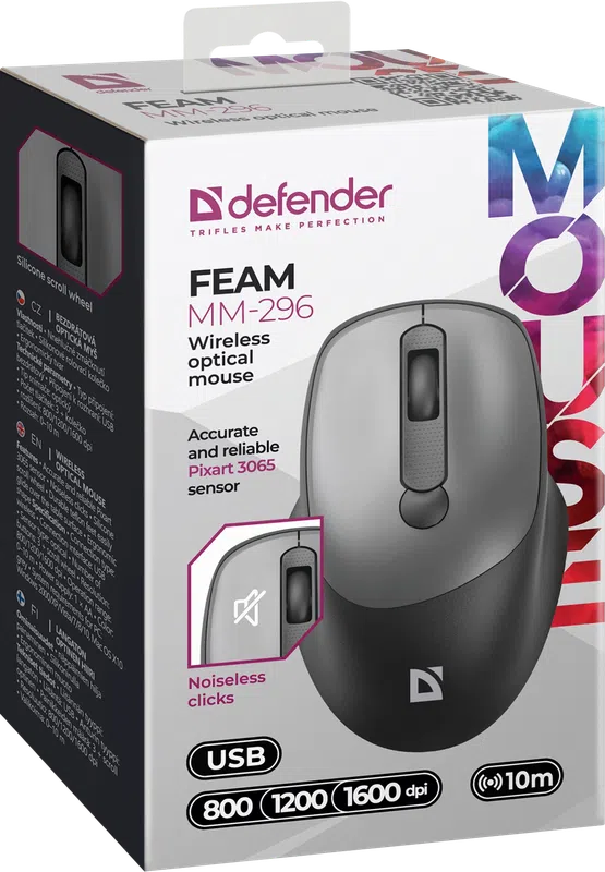 Defender - Juhtmeta optiline hiir Feam MM-296