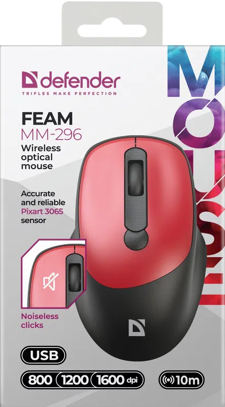 Defender - Juhtmeta optiline hiir Feam MM-296