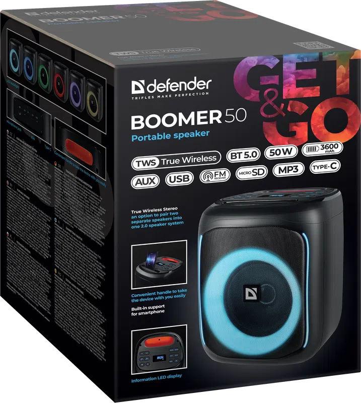 Defender - Kaasaskantav kõlar Boomer 50