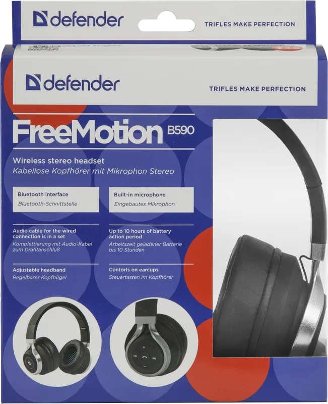 Defender - Juhtmeta stereopeakomplekt FreeMotion B590