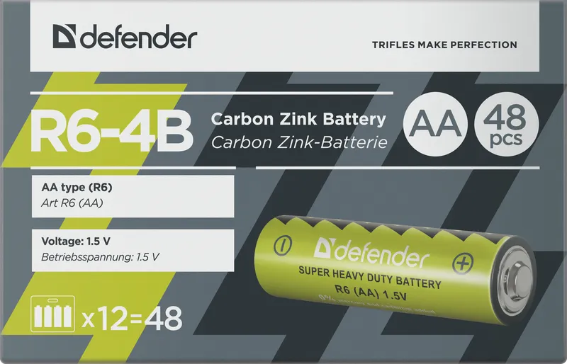 Defender - Tsink-süsinik aku R6-4B