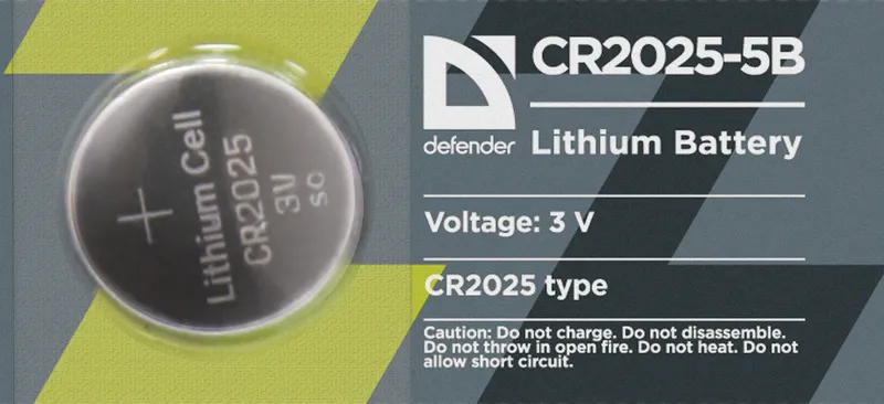 Defender - Aku liitium CR2025-5B