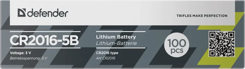 Defender - Aku liitium CR2016-5B