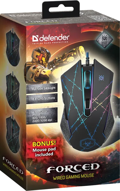 Defender - Juhtmega mänguhiir Forced GM-020L