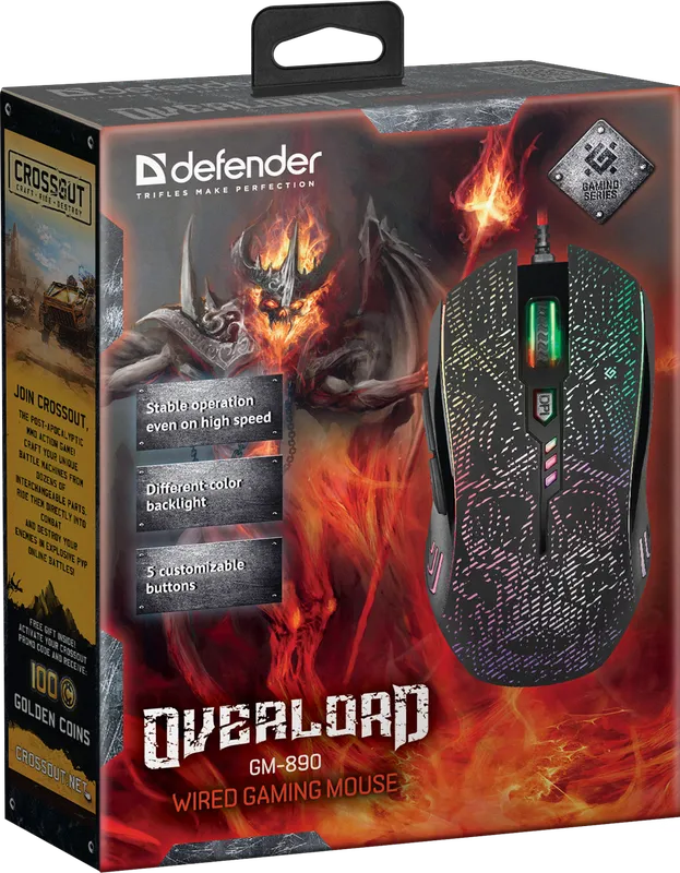 Defender - Juhtmega mänguhiir OverLord GM-890