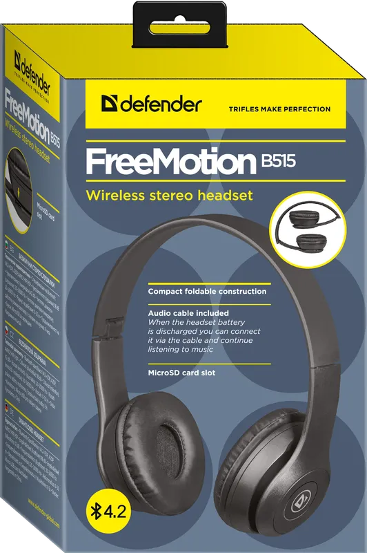 Defender - Juhtmeta stereopeakomplekt FreeMotion B515