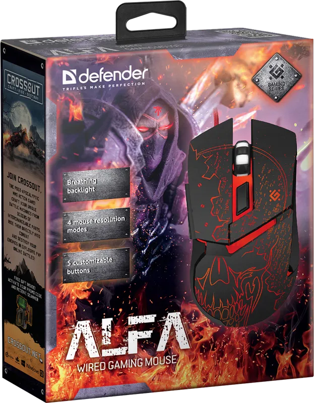 Defender - Juhtmega mänguhiir Alfa GM-703L