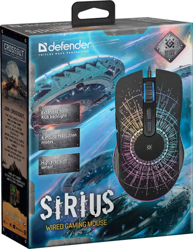 Defender - Juhtmega mänguhiir Sirius GM-660L