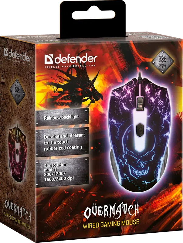 Defender - Juhtmega mänguhiir Overmatch GM-069