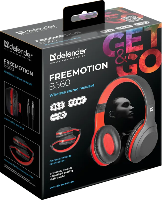 Defender - Juhtmeta stereopeakomplekt FreeMotion B560