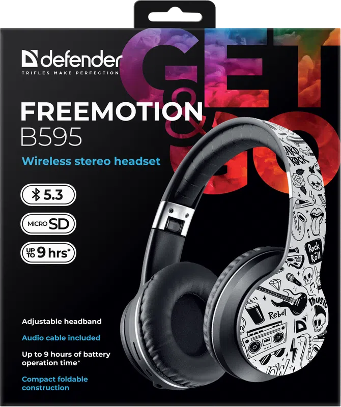 Defender - Juhtmeta stereopeakomplekt FreeMotion B595