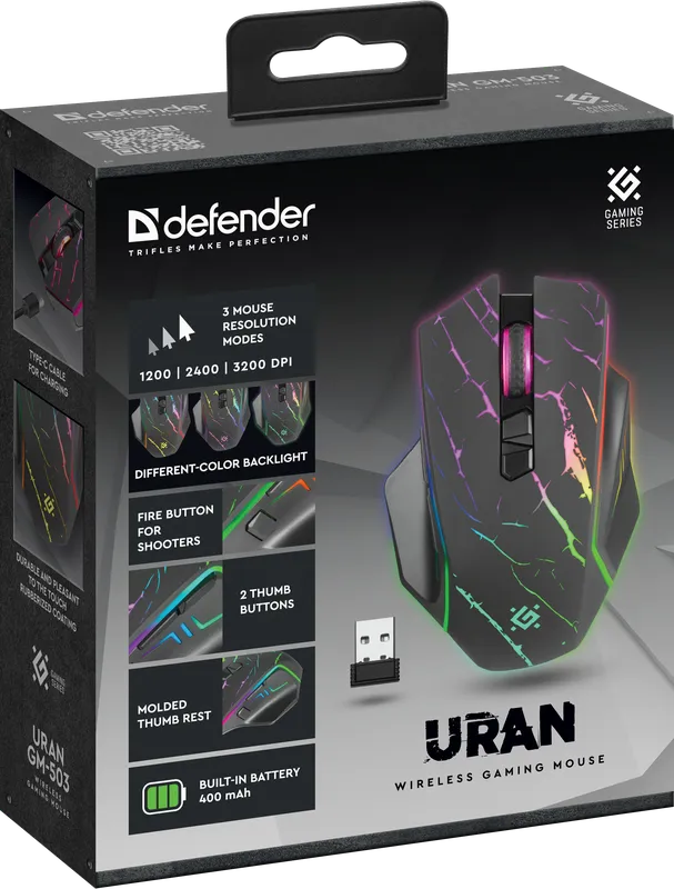Defender - Juhtmeta mänguhiir Uran GM-503