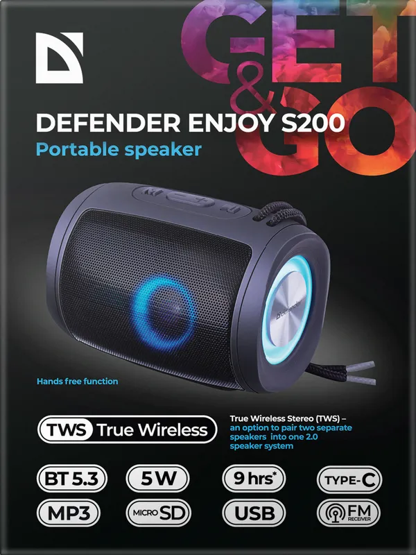Defender - Kaasaskantav kõlar Enjoy S200