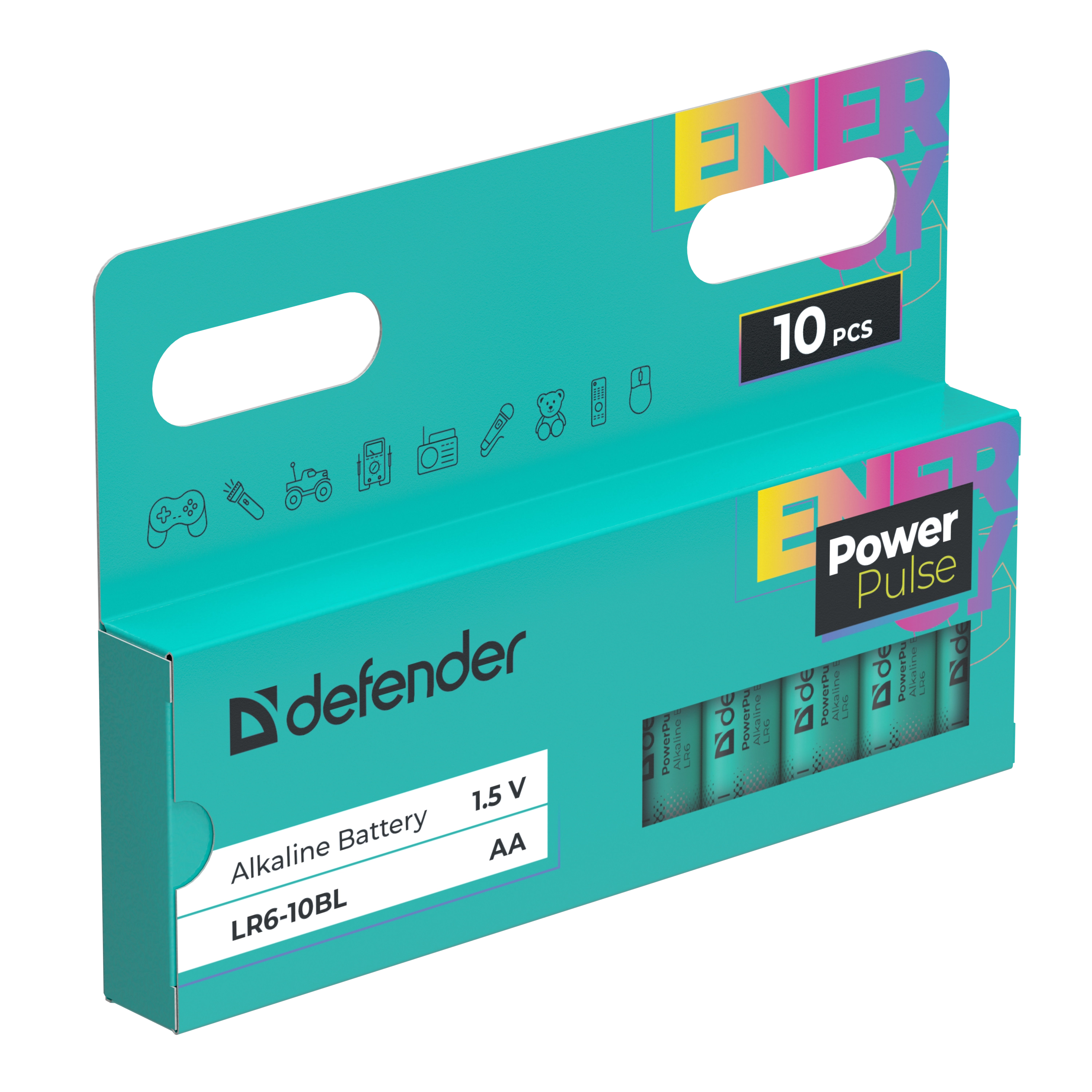 Defender - Alkaline patarei LR6-10BL