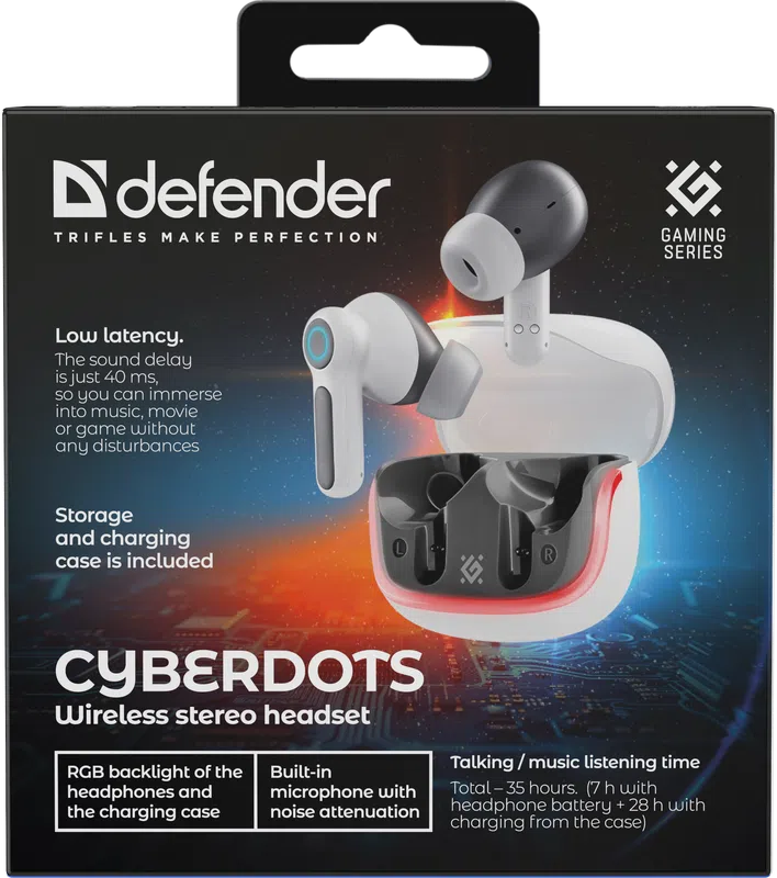 Defender - Juhtmeta kõrvaklappid mikrofoniga CyberDots 290