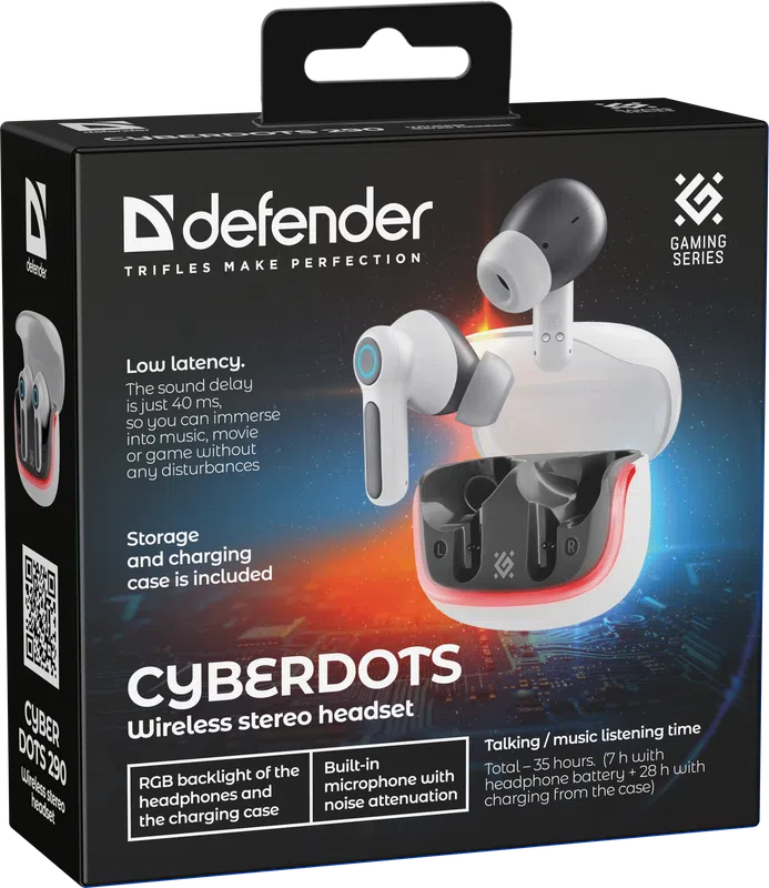 Defender - Juhtmeta kõrvaklappid mikrofoniga CyberDots 290