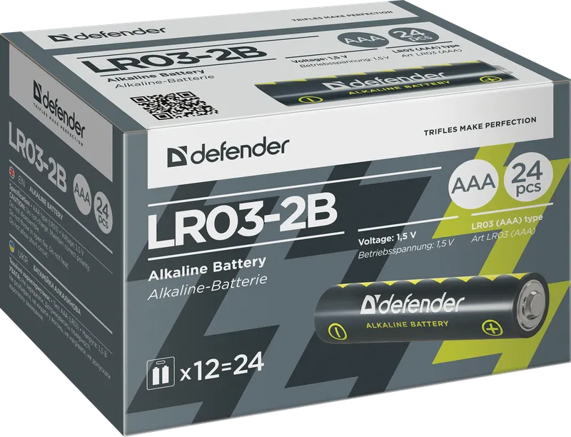 Defender - Alkaline patarei LR03-2B