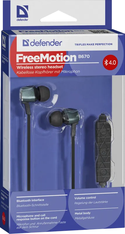 Defender - Juhtmeta kõrvaklappid mikrofoniga FreeMotion B670