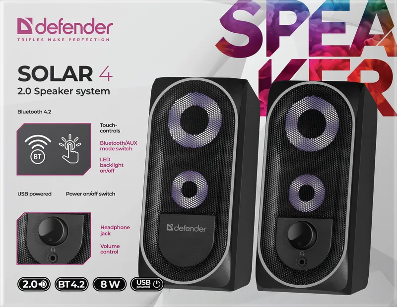 Defender - Akustikaline 2.0 süsteem Solar 4