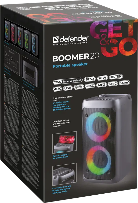 Defender - Portatiivne akustiline süsteem Boomer 20