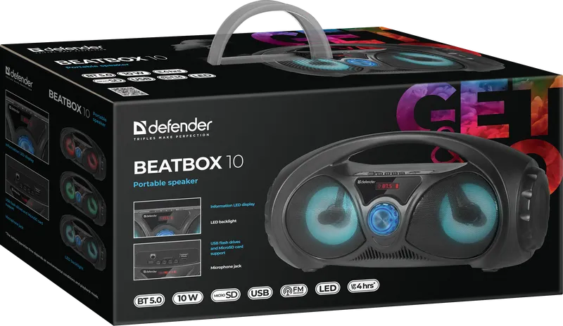 Defender - Portatiivne akustiline süsteem Beatbox 10