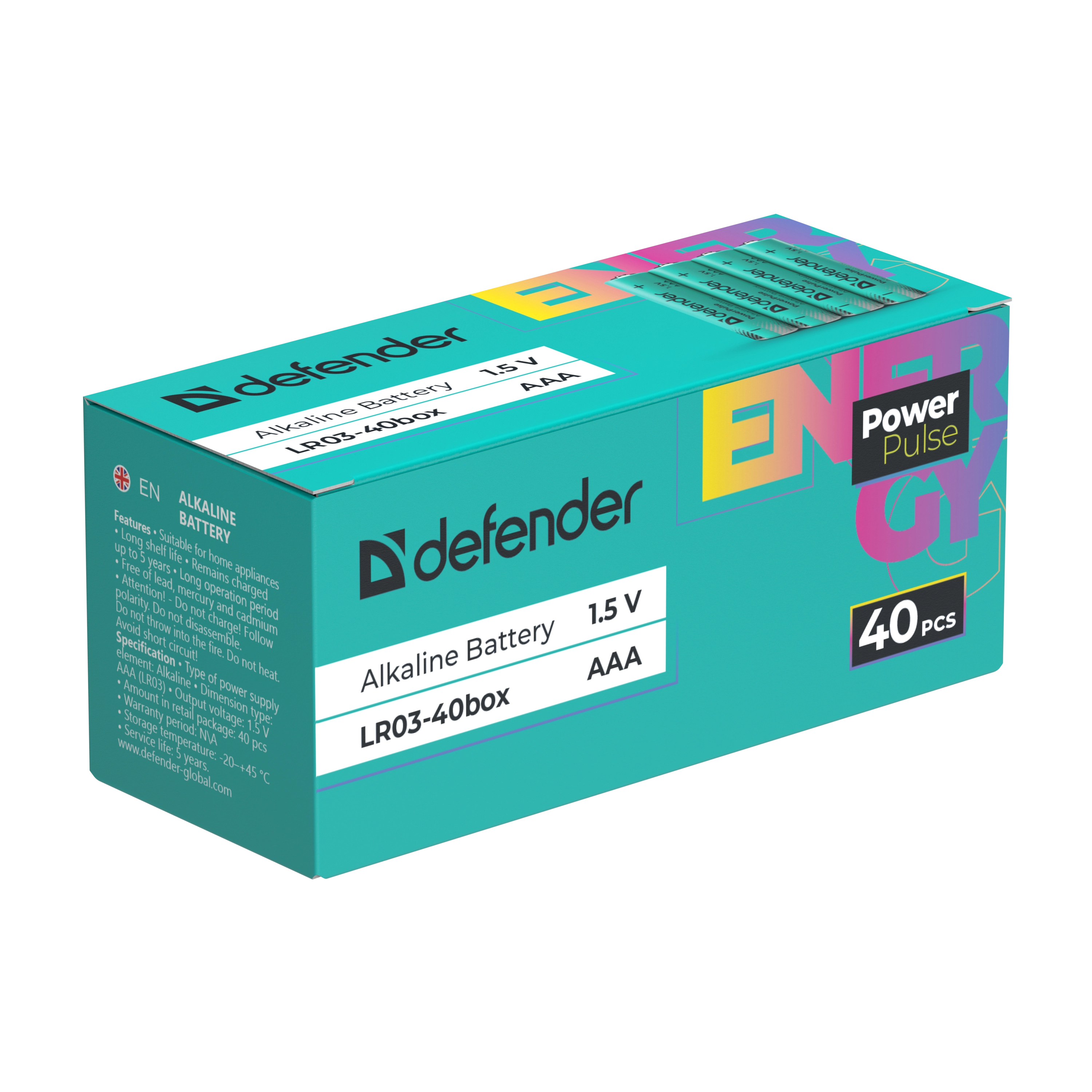 Defender - Alkaline patarei LR03-40box