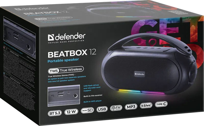 Defender - Portatiivne akustiline süsteem Beatbox 12