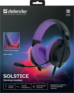Defender - Pistikuga mängukõrvaklappid mikrofoniga Solstice