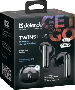 Defender - Juhtmeta kõrvaklappid mikrofoniga Twins 1005