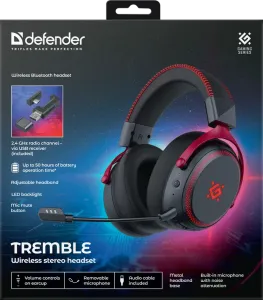 Defender - Juhtmeta kõrvaklappid mikrofoniga Tremble