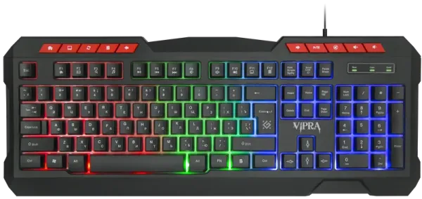 Defender - Juhtmega mänguklaviatuur Vipra GK-586